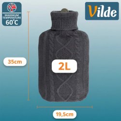 VILDE Varmedunk 2L med strikket betr�k � Komfort og varme i stilfuldt design