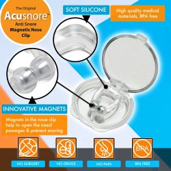 N�seklemme The Original ACUSNORE Anti-Snore Magnetic Nose Clip