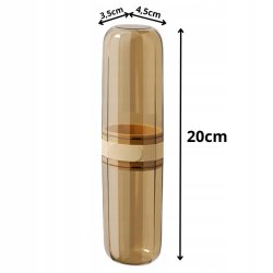 Transparent Rejse-etui til tandb�rste og tandpasta � hygiejnisk, kompakt og stilrent