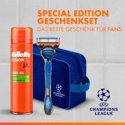 GILLETTE Fusion5 Barber�s�t � UEFA Champions League Special Edition Toalettveske