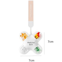 Boîte à pilules Mini portable à 4 compartiments  boîte à médicaments compacte pour vos déplacements