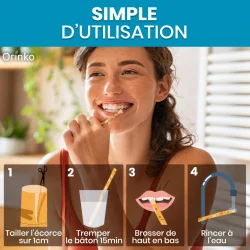 Miswak Sticks 3 Stk. ORINKO Siwak Sticks 100% Natürliche Zahnbürste