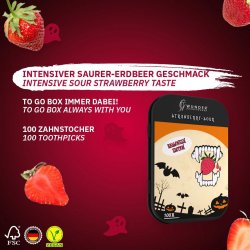 Wunder Tandstikker med smag Strawberry-Sour � Metal�ske 100 stk.