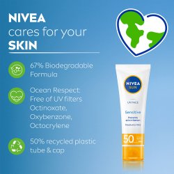 NIVEA SUN UV Face Shine Control SPF 50 � korkea aurinkosuoja mattapintaisella vaikutuksella (50 ml.)