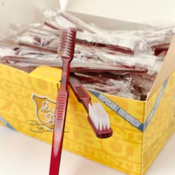 Dr. Bauer's Bordeaux Einwegzahnb�rste mit Zahnpasta � 1 Stk.