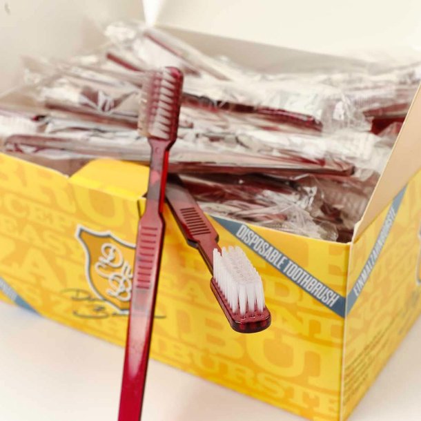 Dr. Bauer's Bordeaux Einwegzahnb�rste mit Zahnpasta � 1 Stk.