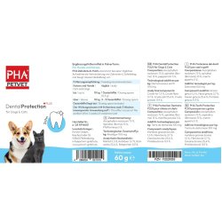 PHA PetVet ZahnSchutz PLUS  Naturligt tandvårdspulver för hundar och katter 60 g