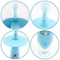 BabyOno First Teeth Babyzahnb�rste mit Sicherheitsschild und Saugnapf (1 St.)