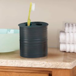 Tandbrsteholder Nu Steel Bogart Oil-Rubbed Bronze &amp; Steel 