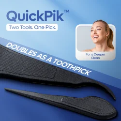 SmartLifEco FlexPik Charcoal Flosspicks � Effektiv tanntr�d med aktivt kull (50 stk.)