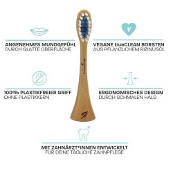 Bambusbrstehoder Bl + Rosa For Philips Sonicare Truemorrow MEDIUM