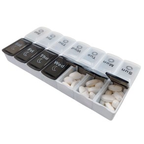 Pilleske Stor Dobbelt Pilleboks Morgen Aften