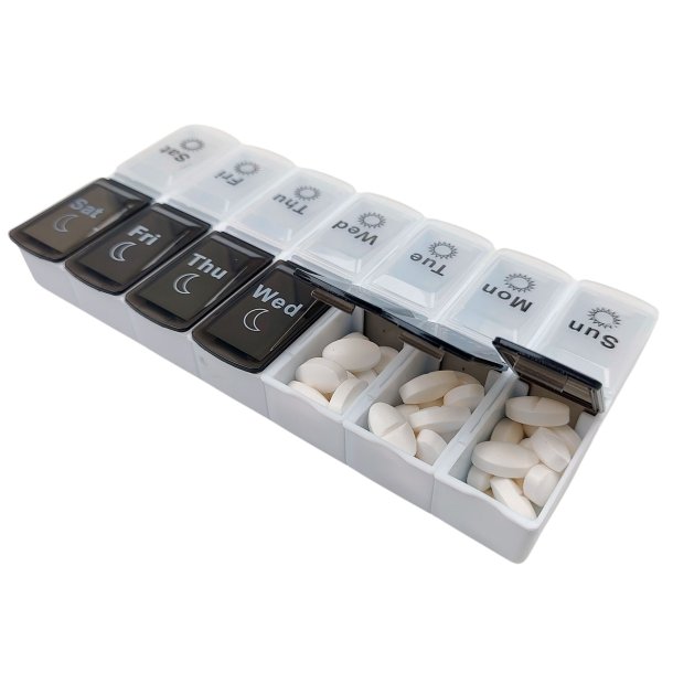 Pillendose GroЯe Doppel-Pillendose Morgen Abend