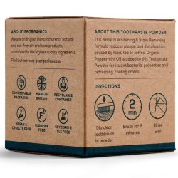 Naturlig tandkrm Powder Georganics engelsk pepparmynta