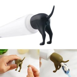 Pooping Dog Butt Tandpasta Dispenser Besrgende Hund