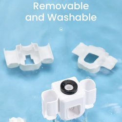 Halter f&uuml;r elektrische Zahnb&uuml;rsten + Zahnpastaspender