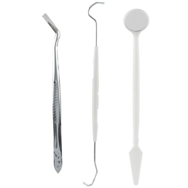 Tandrensnings-st - 3 dele tandlge-instrumenter