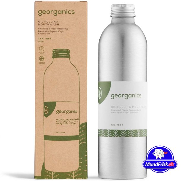 Organic Oil Pulling Georganics Tea Tree Munnvann 275 ml.