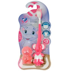 Barnetannbrste Setablu Elephant 3 r/+