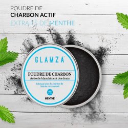 Tandkrm Charcoal Powder Glamza Carbon Mint 15 gr.