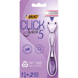 BIC 5 Klikk Soleil barberhvel + 2 barberblader