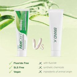 Aloe Vera Tandkrm AloeDent Whitening Fluorfri 100 ml.