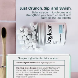 Hydroxyapatite Mundskyl Tabletter KAYLAAN Xylitol &amp; Mint (90 stk.)