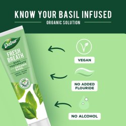 DABUR Tandpasta Fresh Breath Organic Basil 100 ml