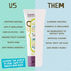 Barntandkrm Jack N' Jill Kids Natural Blackcurrant Xylitol 50 ml