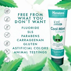 Natural Herbal Barntandkrm HIMALAYA Cool Mint 80g