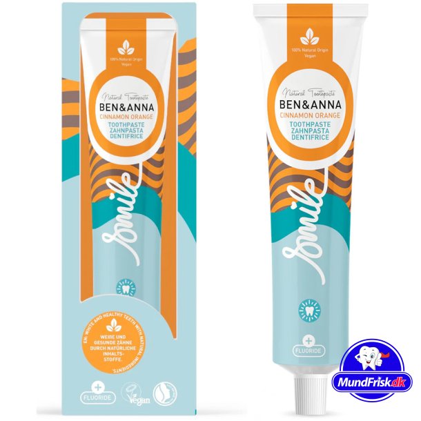 Naturlig Tandpasta BEN &amp; ANNA Cinnamon Orange Fluor 75 ml.