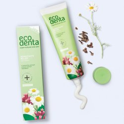Naturlig Hydroxyapatite tandkrm ECODENTA Sensitivity Relief Kamomill &amp; Kryddnejlika 100 ml