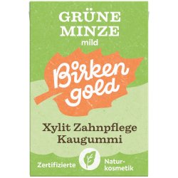 Natrlicher Xylitol-Kaugummi Birkengold Spearmint Green Mint 28g