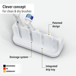 Qikfresh Hllare Fr Borsthuvuden Silikon 4-delat
