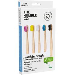 Bambu-tandborstar 5 st. THE HUMBLE Co. Original Sensitive