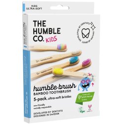 Bambus barnetannb�rste 5 pcs. THE HUMBLE Co. Kids Original Ultra Soft