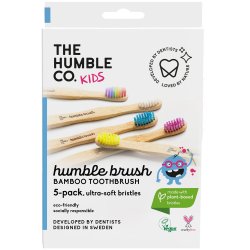 Bambus barnetannb�rste 5 pcs. THE HUMBLE Co. Kids Original Ultra Soft