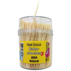 480 Stk. Zahnstocher aus Holz in einer Plastikbox