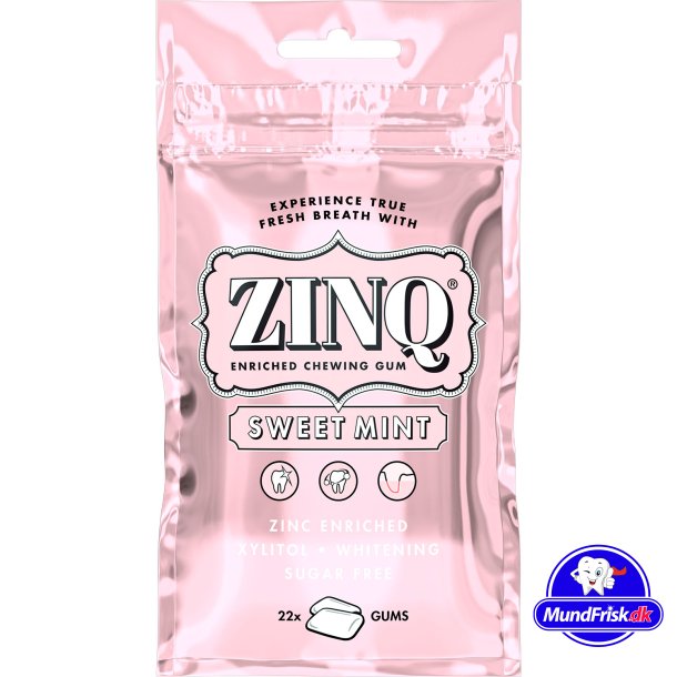 Xylitol Tyggegummi Drlig nde ZINQ Sweet Mint 22 stk.