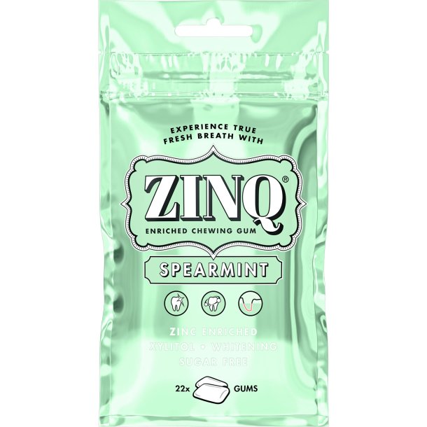 Xylitol Tuggummi Dlig andedrkt ZINQ Spearmint 22 st.