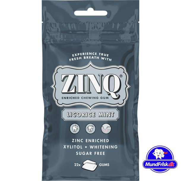 Xylitol Tuggummi Dlig andedrkt ZINQ Licorice 22 st. Mint