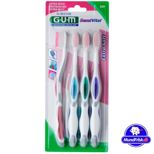 GUM SensiVital UltraSoft 4 st. tandborstar med mjuka borst