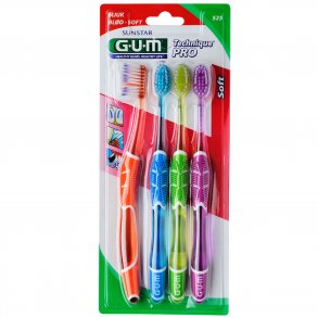 4 st. GUM Technique PRO SOFT Kompakta tandborstar med mjuka borst