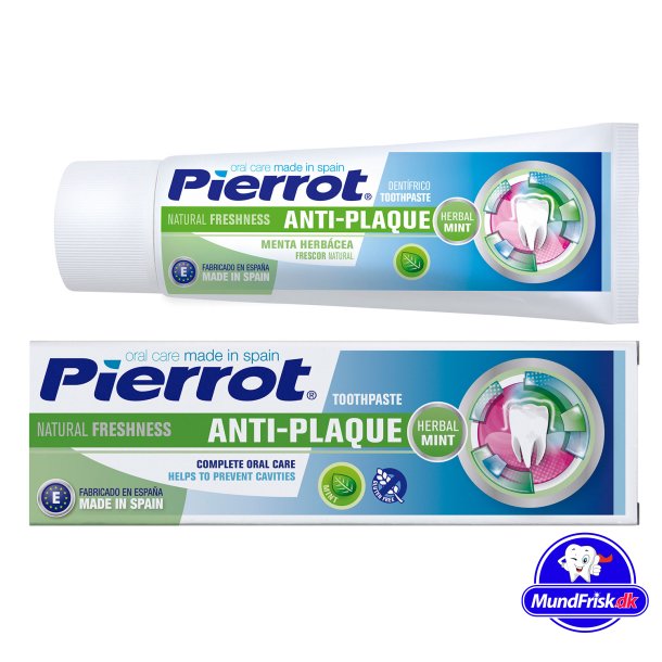 Pflanzliche Zahnpasta Pierrot AntiPlaque Mint Fluorid