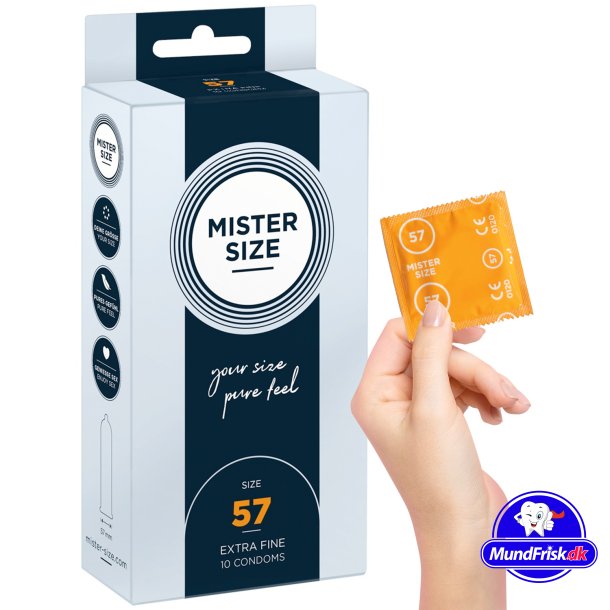 Mister Size Kondomer Pure Feel 10 stk. XS-XXXL 57 mm - L