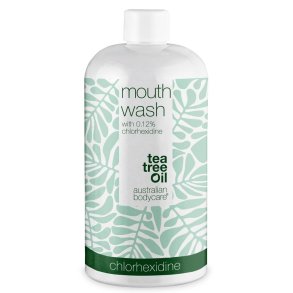 Klorhexidin Mundskyl 0,12% Australian Bodycare Tea Tree Oil 500 ml.