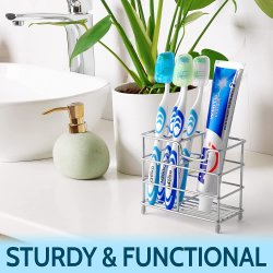 Tandkrm &amp; tandborsthllare Zulay Home Rostfritt Stl