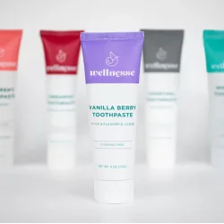 Hydroxyapatite Hammastahna WELLNESSE Vanilla Berry Xylitol Fluorfri 113g