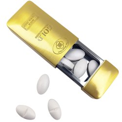 Pillbox Metall Guldbar Pillbox