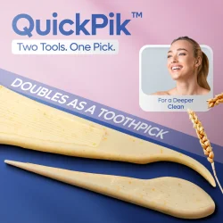 SmartLifEco FlexPik Floss Picks Unflavoured � Bærekraftig tanntråd med frisk mintsmak (50 stk.)